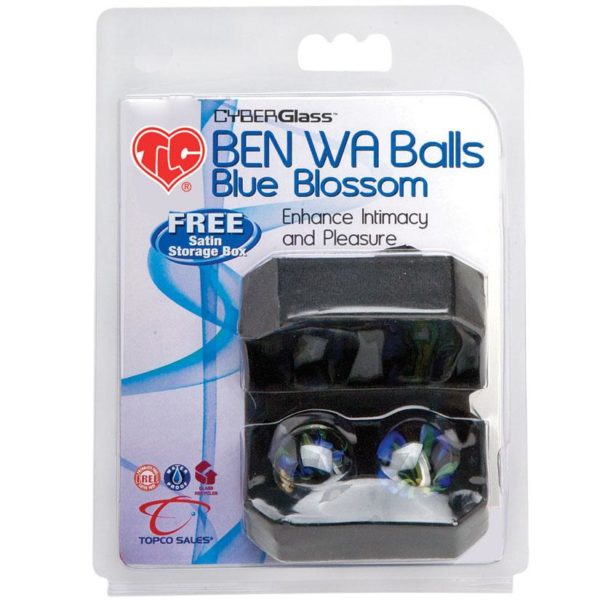 TLC CyberGlass Ben Wa Balls-Blue Blossom