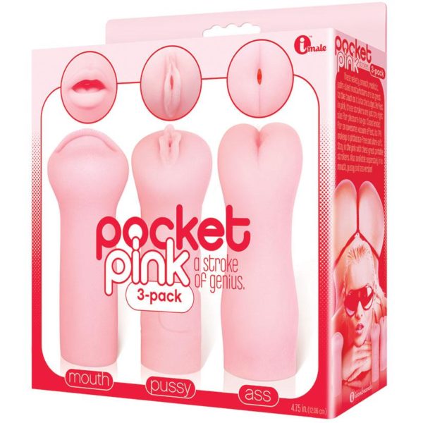 Pockey Pink Masturbator Trio Ass, Mouth and Pussy