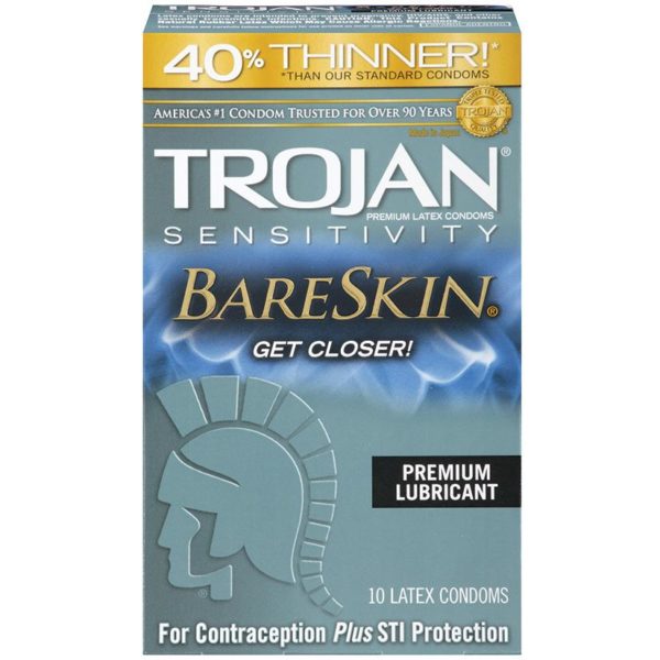 Trojan Sensitivity Bareskin Lubricated Condoms - 10 Pack