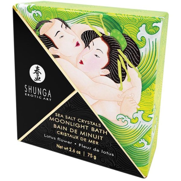 Shunga Moonlight Bath Sea Salt Crystals--Lotus Flower 2.6oz