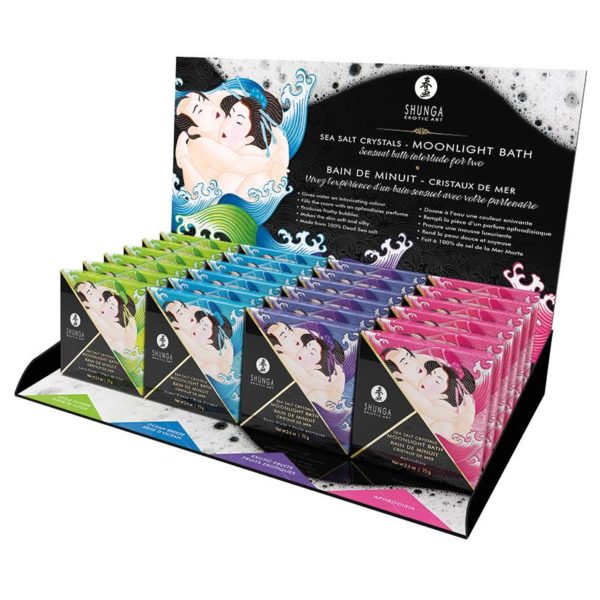 Shunga Crystal Bath Salts Display of 24 Assorted