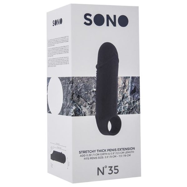 Sono No.35 Stretchy Thick Penis Extension-Black